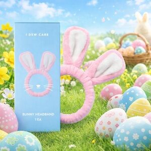 I DEW CARE Pink Bunny Spa Headband NIB / NWT